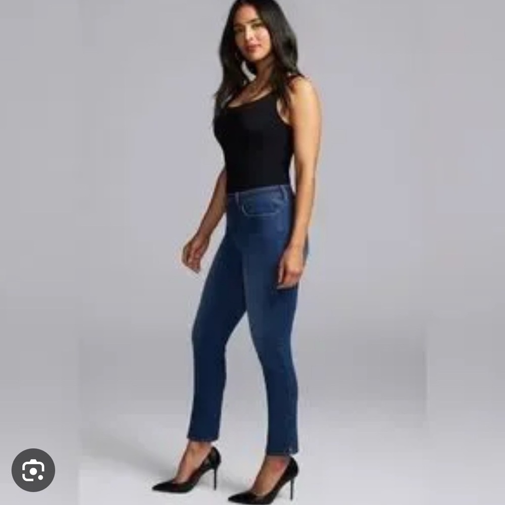 Curves 360 by NYDJ Slim Ankle Side Splits Jeans Dark Wash - Size 14 Short